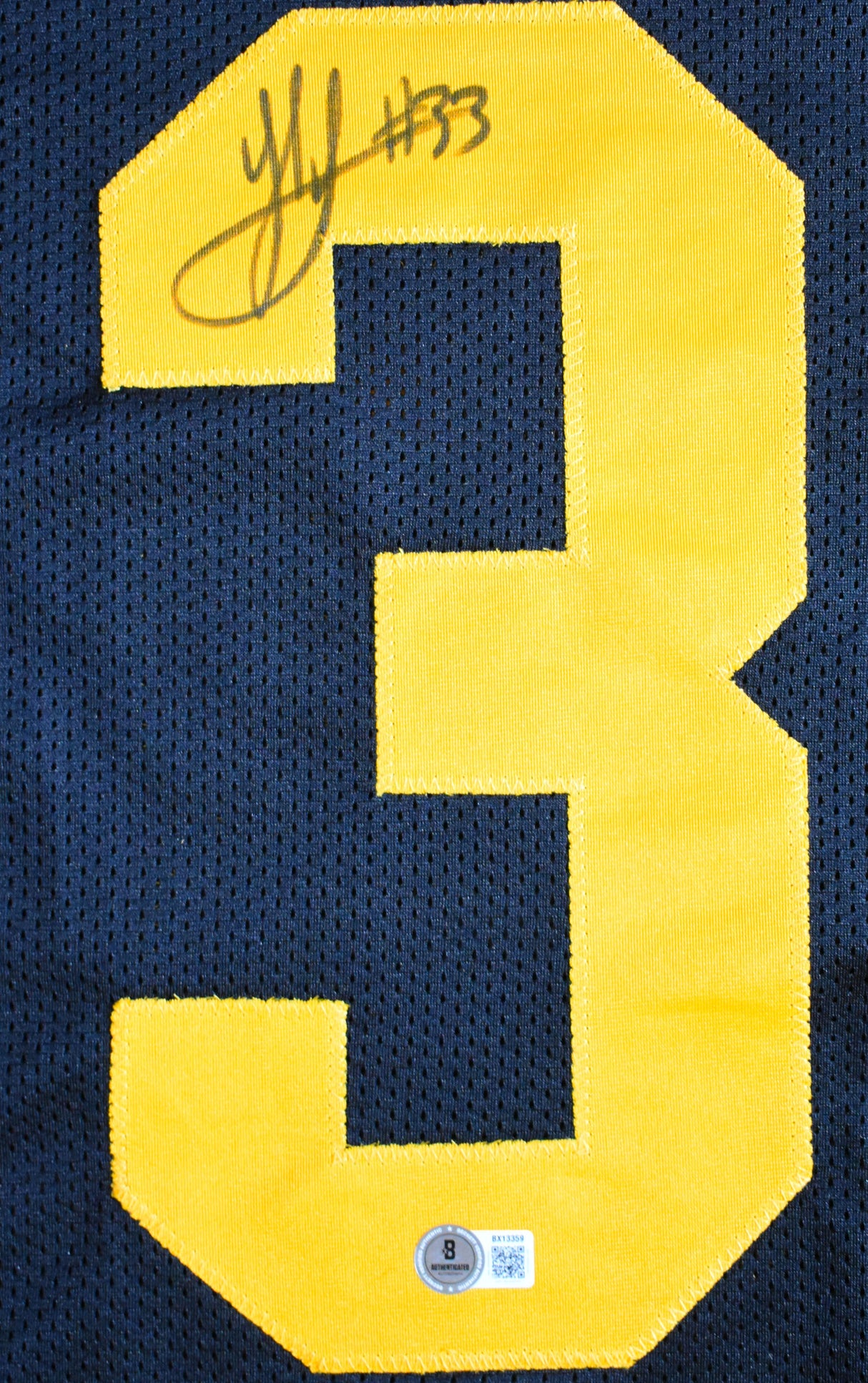 Jack Sawyer Autographed Black and Yellow Pro Style Jersey - Beckett Holo *L3