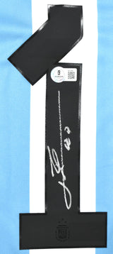 Lionel Messi Autographed Argentina Home Soccer Jersey #10 - Beckett Holo *M LOA