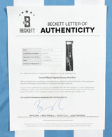 Lionel Messi Autographed Argentina Home Soccer Jersey #10 - Beckett Holo *M LOA