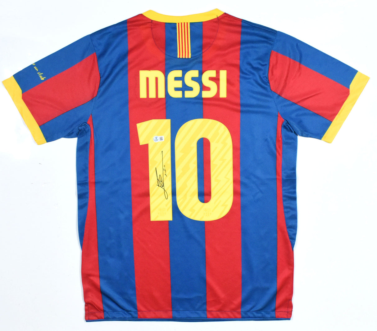 Lionel Messi Autographed FC Barcelona Home Soccer Jersey #10-Beckett Holo *M LOA