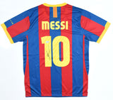 Lionel Messi Autographed FC Barcelona Home Soccer Jersey #10-Beckett Holo *M LOA