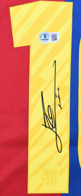 Lionel Messi Autographed FC Barcelona Home Soccer Jersey #10-Beckett Holo *M LOA
