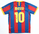 Lionel Messi Autographed FC Barcelona Home Soccer Jersey #10-Beckett Holo *L LOA