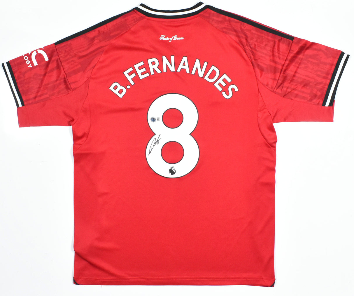 Bruno Fernandes Autographed Manchester United Home Soccer Jersey #8- Beckett W*L