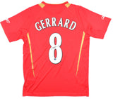 Steven Gerrard Autographed Liverpool Home Soccer Jersey #8 - Beckett Holo *L