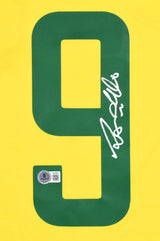 Ronaldo Autographed Brazil Home Soccer Jersey #9 - Beckett Holo *M