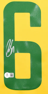 Roberto Carlos Autographed Brazil Home Soccer Jersey #6 - Beckett W Holo *L