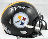 Kaleb Johnson Autographed Steelers Speed Mini Helmet - Beckett W Holo *White