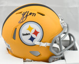 Jack Sawyer Autographed Steelers Alt 25 Speed Mini Helmet - Beckett W Holo