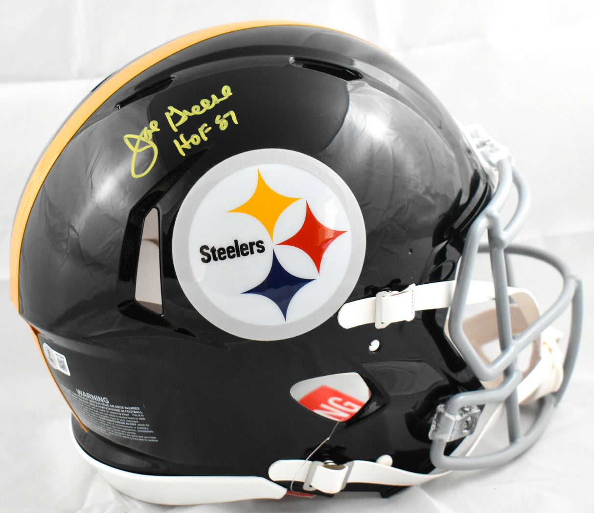 Joe Greene Signed Steelers F/S 63-76 Speed Authentic Helmet - Beckett W Holo