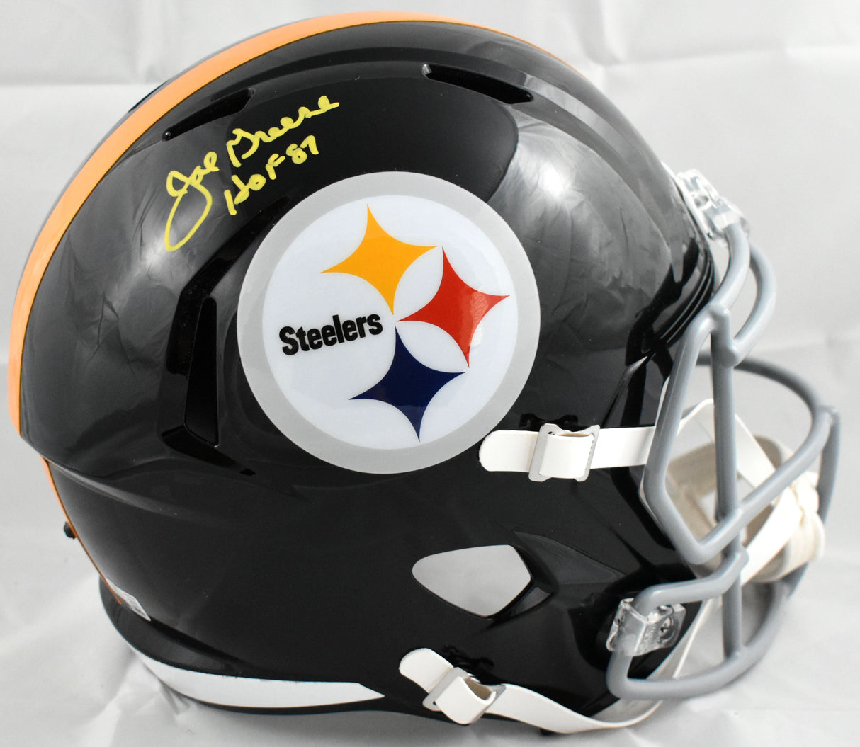 Joe Greene Autographed Steelers F/S 63-76 Speed Helmet - Beckett W Holo