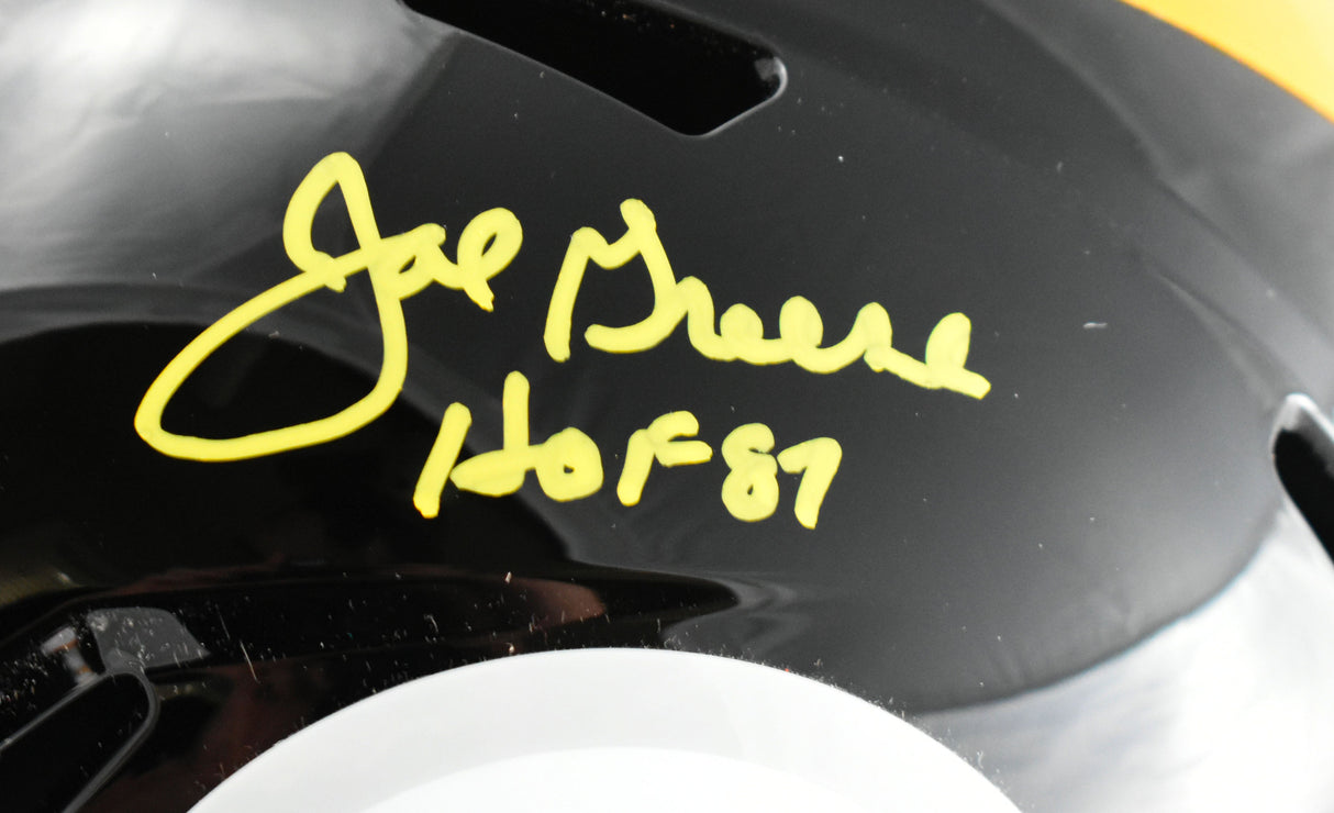 Joe Greene Autographed Steelers F/S 63-76 Speed Helmet - Beckett W Holo