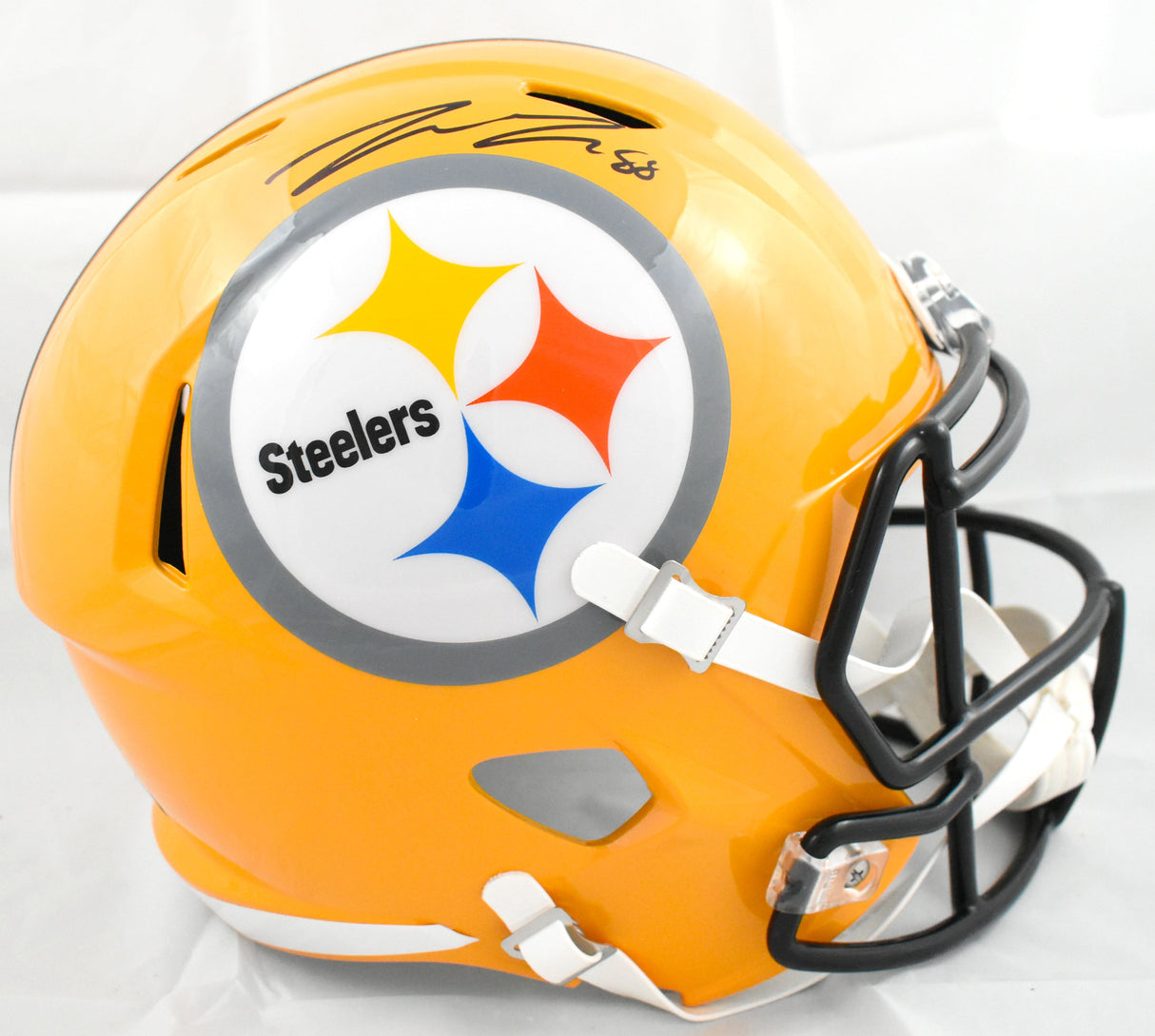 Pat Freiermuth Autographed Steelers F/S 63-76 Speed Helmet - Beckett W Holo