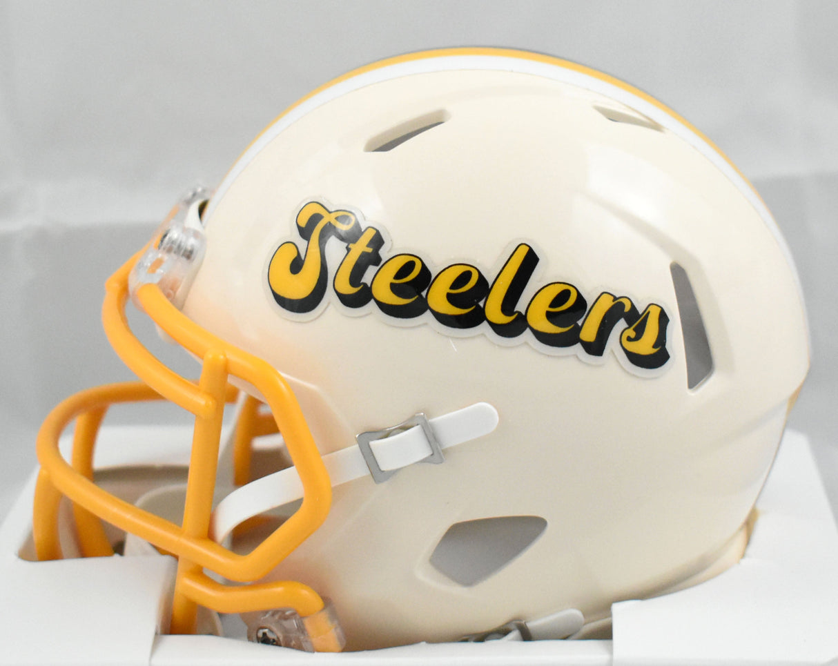 Hines Ward Autographed Pittsburgh Steelers Retro Speed Mini Helmet - Beckett W