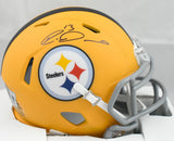 Rico Dowdle Autographed Pittsburgh Steelers Alt 25 Speed Mini Helmet - Beckett W