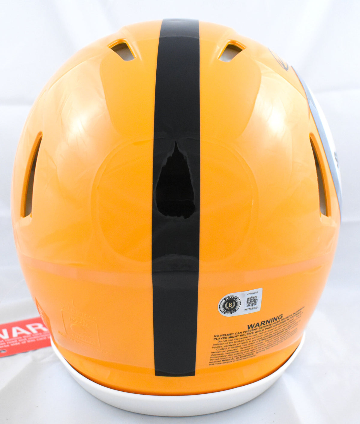 Rico Dowdle Autographed Steelers F/S Gold Speed Authentic Helmet- Beckett W Holo