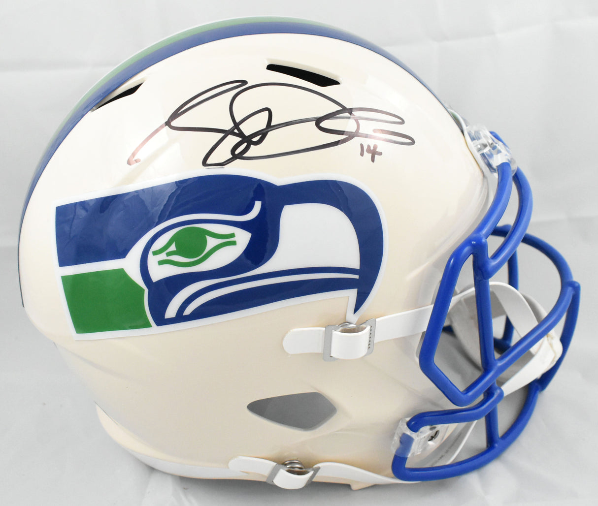 Sam Darnold Autographed Seattle Seahawks F/S Retro Speed Helmet - Beckett W Holo