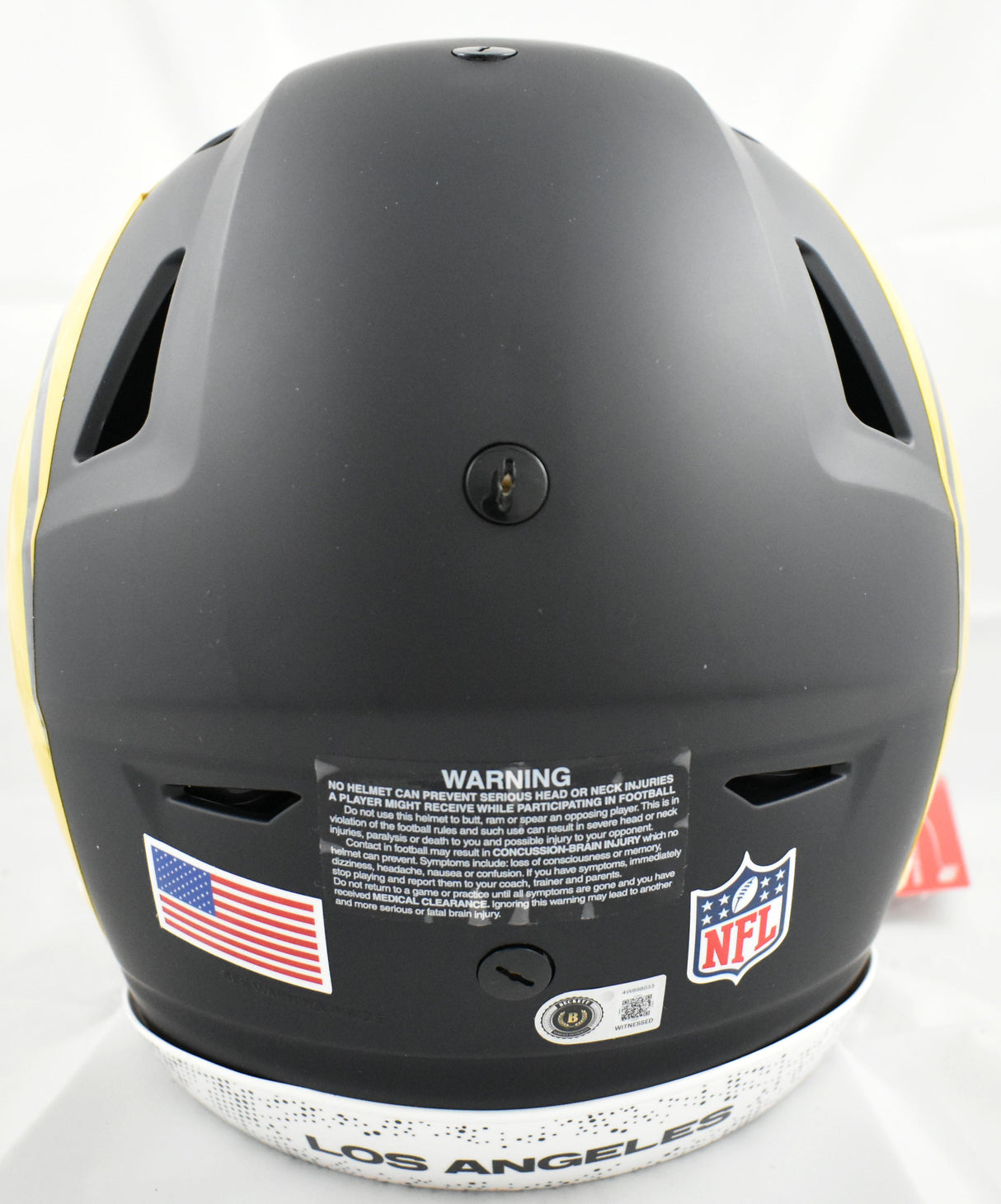 Torry Holt Autographed Rams F/S Rivalries Speedflex Helmet - Beckett W Holo