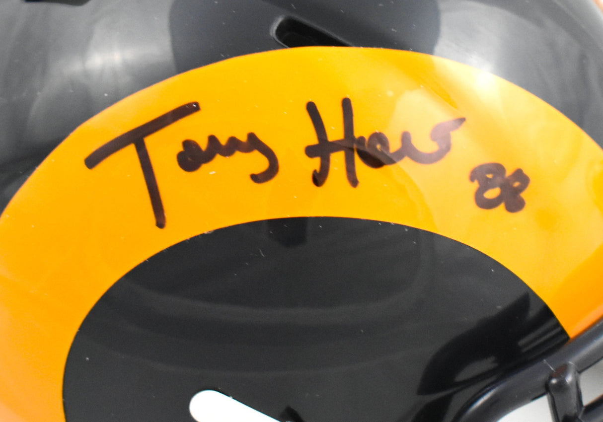 Torry Holt Autographed Rams 81-99 Speed Mini Helmet - Beckett W Hologram