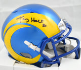 Torry Holt Autographed Rams Speed Mini Helmet - Beckett W Hologram