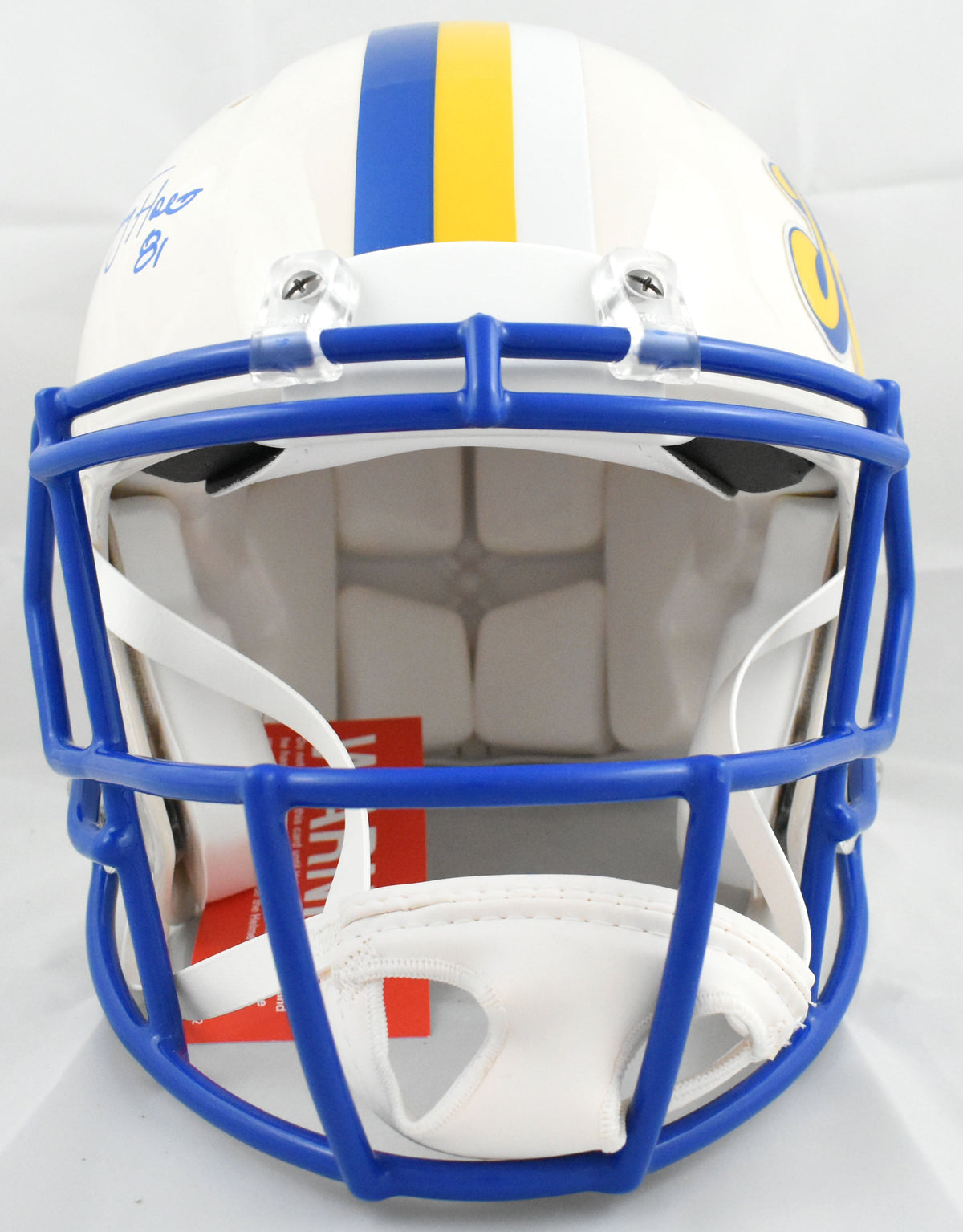 Torry Holt Autographed Rams F/S Retro Speed Authentic Helmet - Beckett W Holo