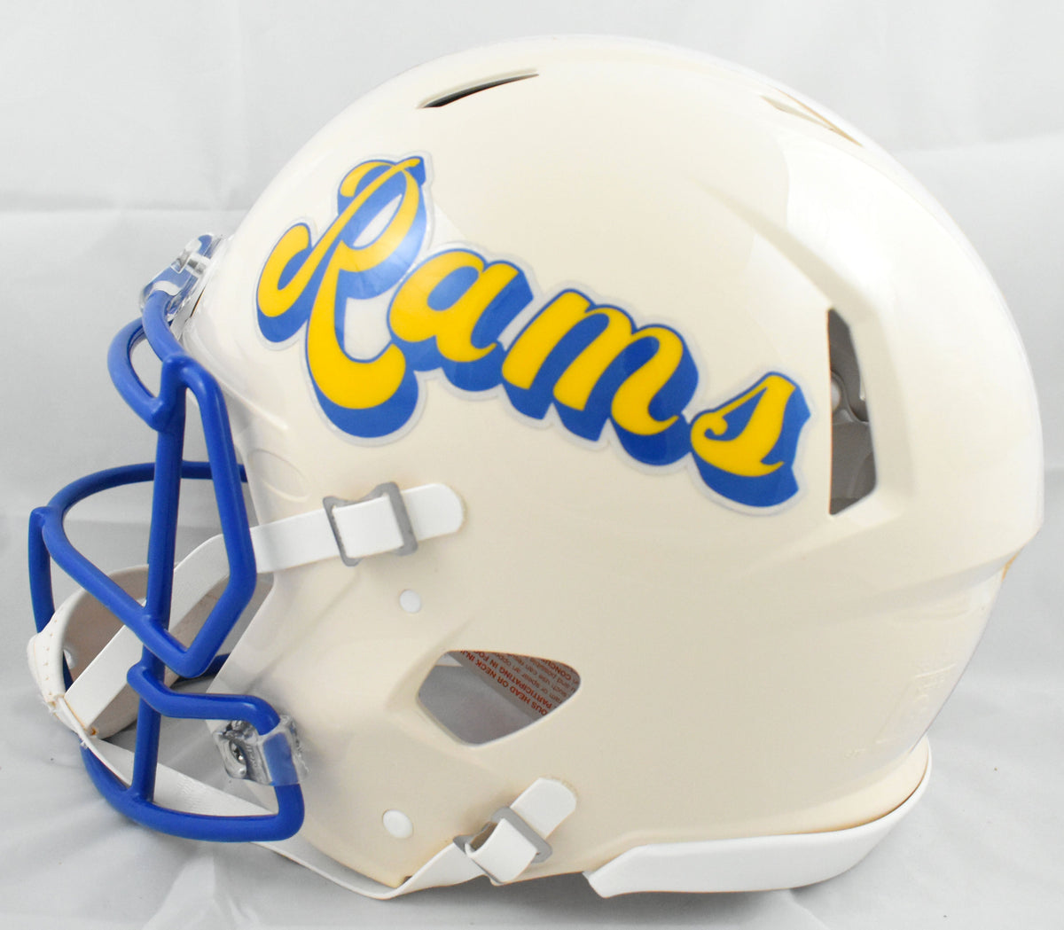 Torry Holt Autographed Rams F/S Retro Speed Authentic Helmet - Beckett W Holo