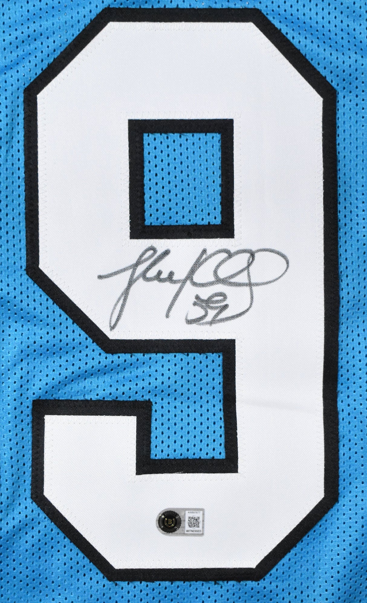 Luke Kuechly Autographed Teal Pro Style Jersey - Beckett W Hologram *Black