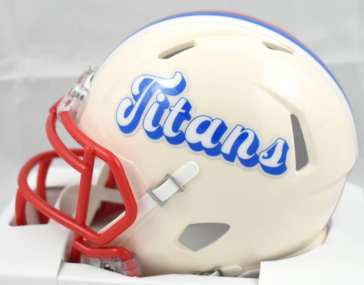 Earl Campbell Autographed Titans Retro Speed Mini Helmet - Beckett W Holo *Blue