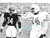 Earl Campbell Autographed Houston Oilers 8x10 w/ Payton Photo - Beckett W Holo