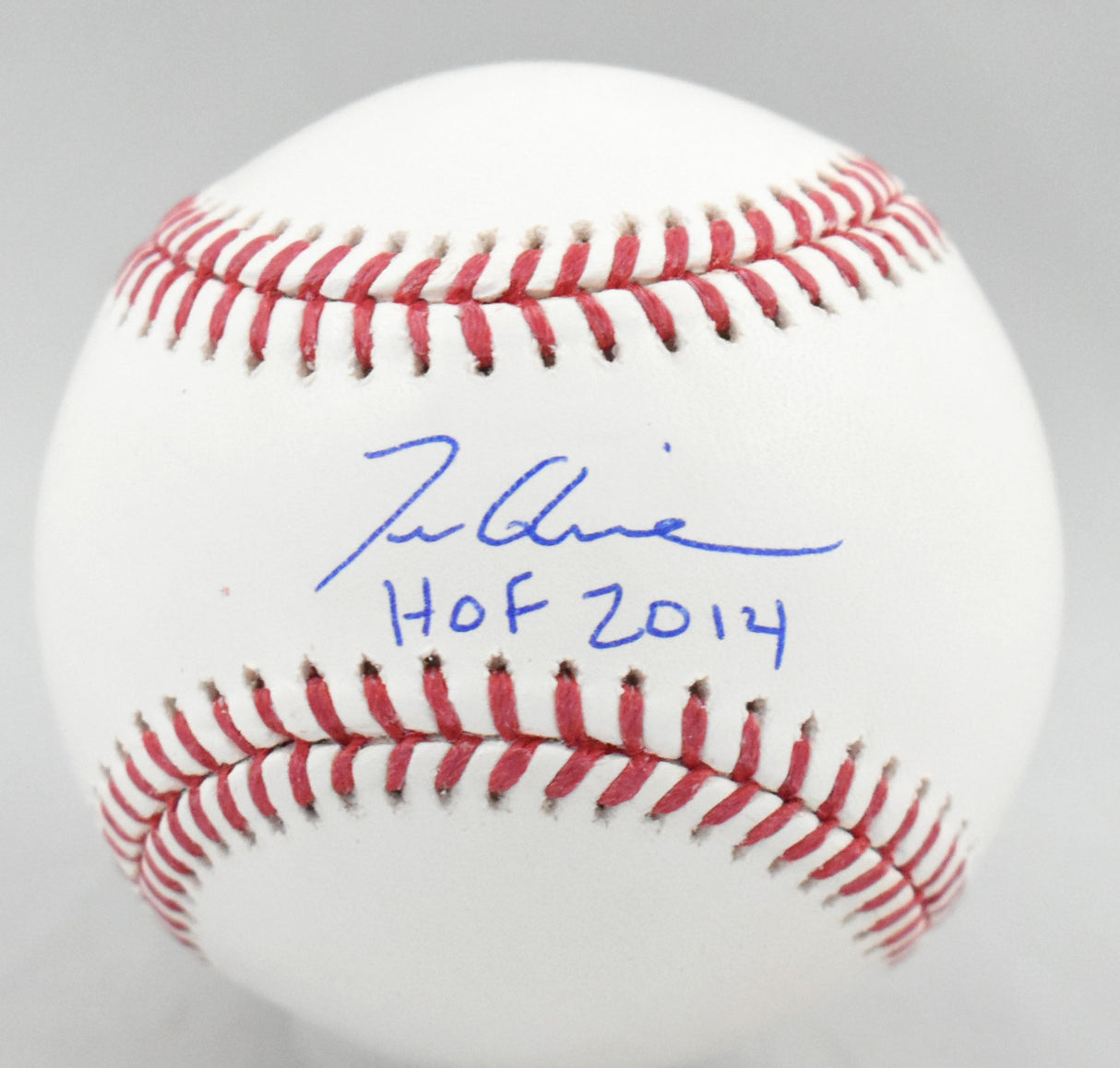 Tom Glavine Autographed Rawlings OML Baseball HOF - Beckett W Hologram *Blue