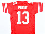 Brock Purdy Autographed Red Pro Style Jersey - Beckett W Hologram *Black