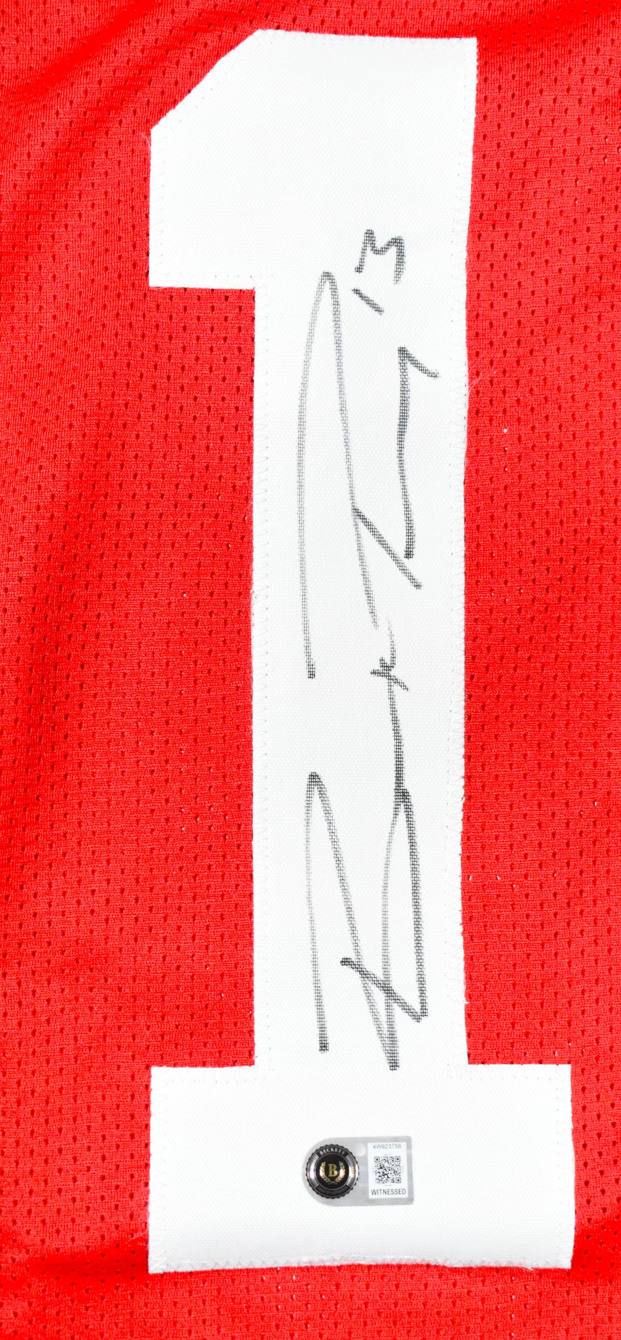Brock Purdy Autographed Red Pro Style Jersey - Beckett W Hologram *Black