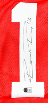Brock Purdy Autographed Red Pro Style Jersey - Beckett W Hologram *Black