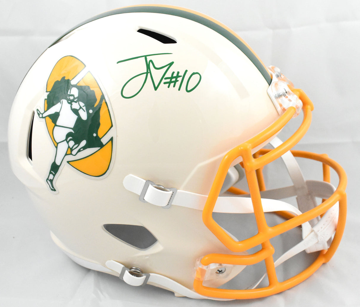 Jordan Love Autographed Green Bay Packers F/S Retro Speed Helmet- Beckett W Holo