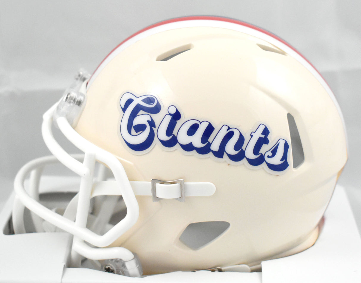 Phil Simms Autographed New York Giants Retro Speed Mini Helmet - JSA W