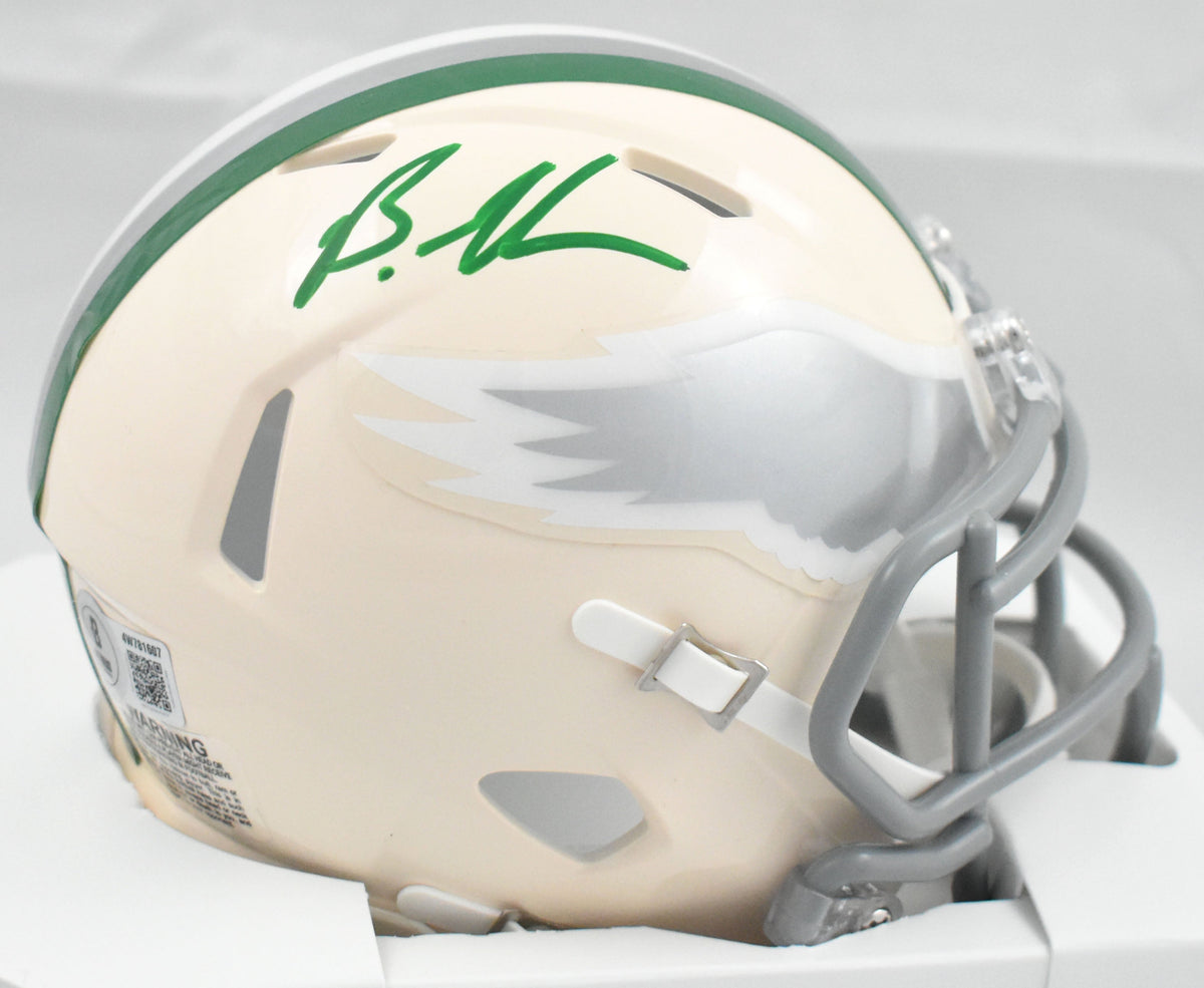 Brandon Graham Autographed Eagles Retro Speed Mini Helmet - Beckett W Hologram