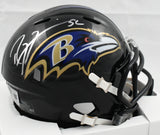 Ray Lewis Autographed Baltimore Ravens Speed Mini Helmet - Beckett W Hologram