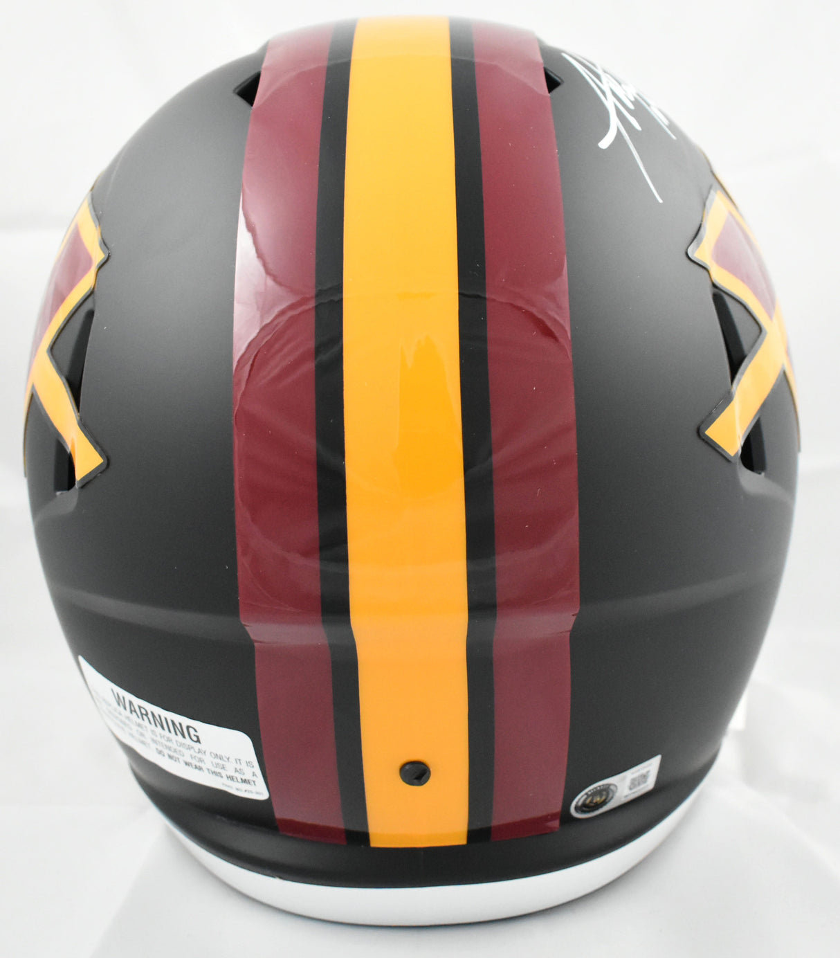 Adrian Peterson Autographed Commanders F/S Alt 2026 Speed Helmet- Beckett W Holo