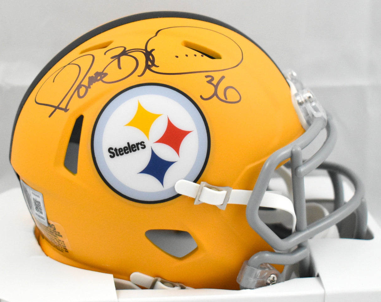 Jerome Bettis Autographed Pittsburgh Steelers Alt Speed Mini Helmet - Beckett W