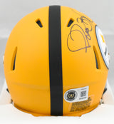 Jerome Bettis Autographed Pittsburgh Steelers Alt Speed Mini Helmet - Beckett W