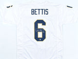 Jerome Bettis Autographed White College Style Jersey - Beckett W Hologram
