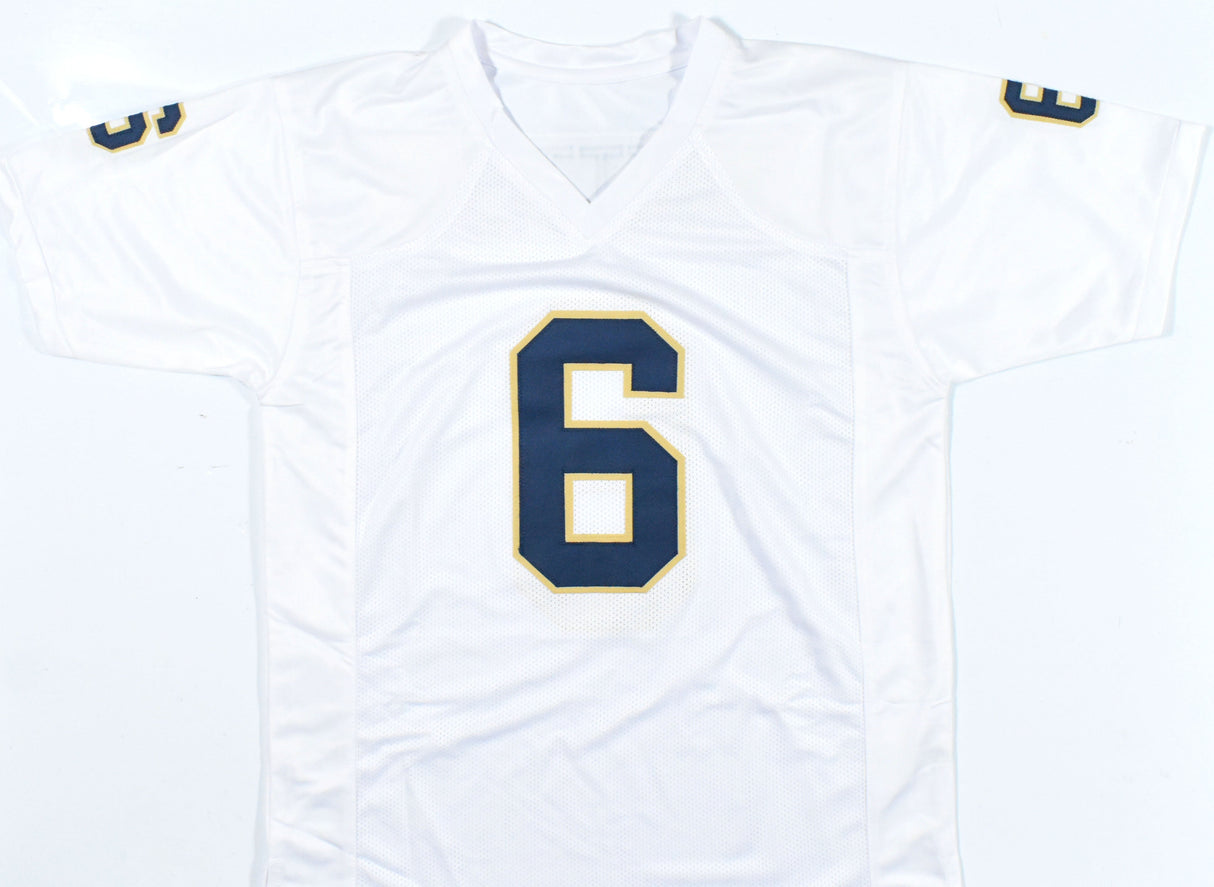 Jerome Bettis Autographed White College Style Jersey - Beckett W Hologram