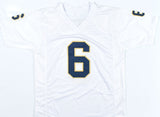 Jerome Bettis Autographed White College Style Jersey - Beckett W Hologram