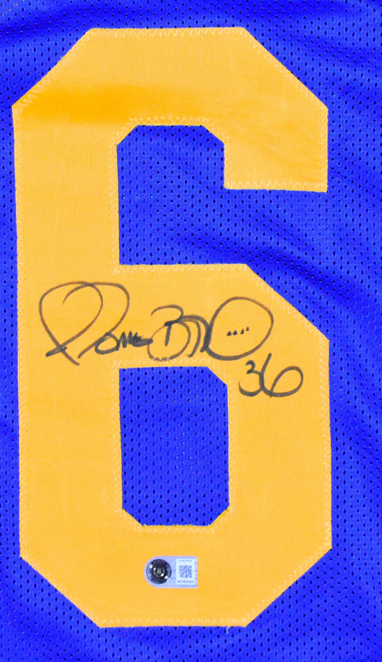 Jerome Bettis Autographed Blue Pro Style Jersey - Beckett W Hologram