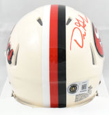 Dre Greenlaw Autographed San Francisco 49ers Retro Speed Mini Helmet - Beckett W