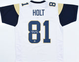 Torry Holt Autographed White Pro Style Jersey - Beckett W Hologram