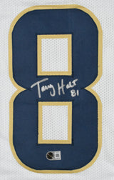 Torry Holt Autographed White Pro Style Jersey - Beckett W Hologram