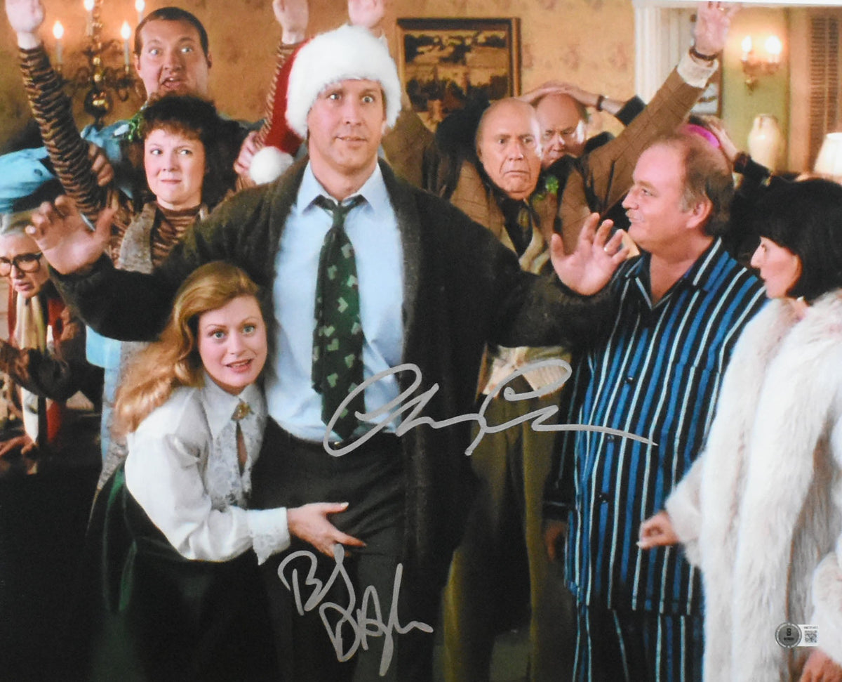 Chevy Chase Beverly D'Angelo Signed Christmas Vacation 16x20 Photo - Beckett W