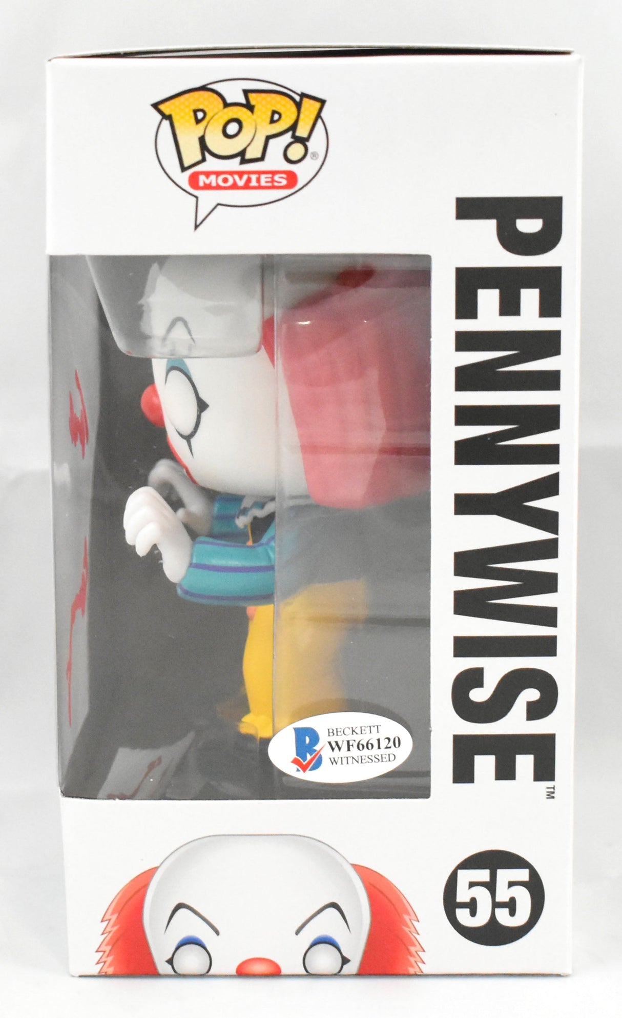 Tim Curry Autographed Pennywise IT the Movie Funko Pop #55 - Beckett W