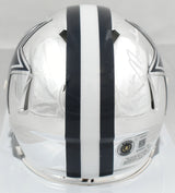 Roger Staubach Autographed Dallas Cowboys Chrome Speed Mini Helmet - Beckett W